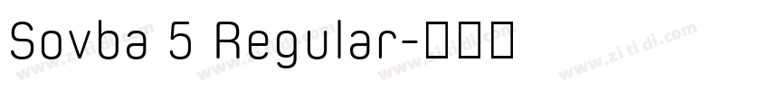Sovba 5 Regular字体转换